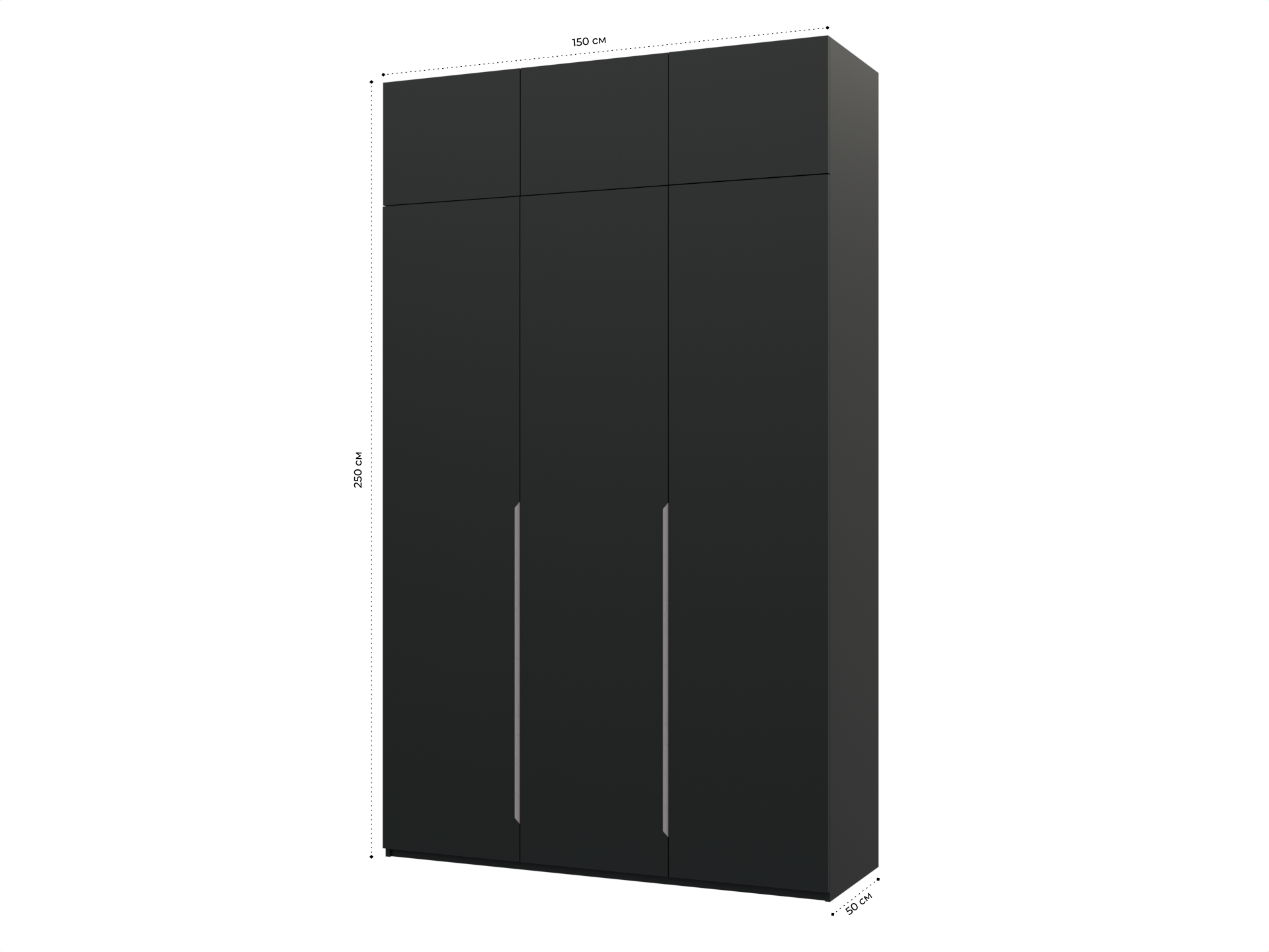 Распашной шкаф Пакс Альхейм 23 black (silver) ИКЕА (IKEA) изображение товара